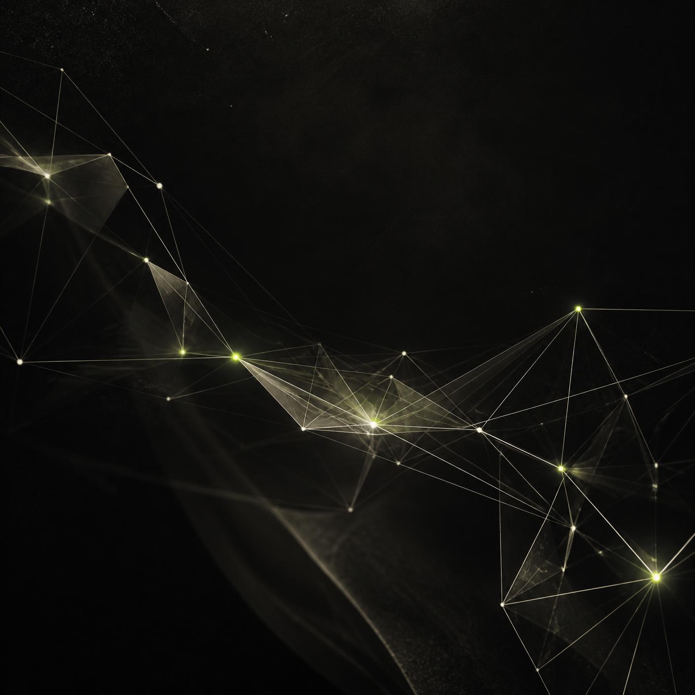Abstract network of connected nodes representing an audience-to-revenue operating system